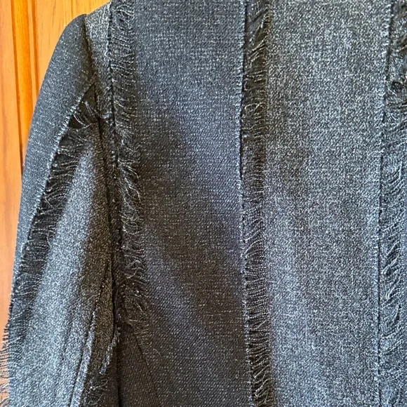 Insight Black Frayed Blazer - Picture 8 of 9
